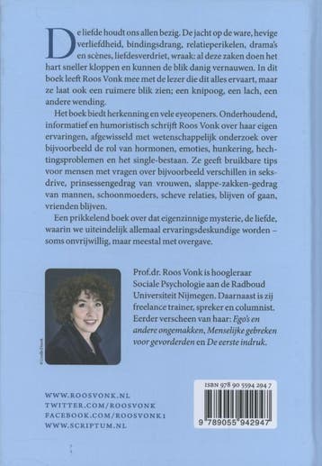 Scriptum psychologie Liefde, lust en ellende / Scriptum, Verzenden, Zo goed als nieuw, Roos Vonk