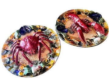 Schotel - Majolica, Aardewerk, Steengoed, Creamware - Twee