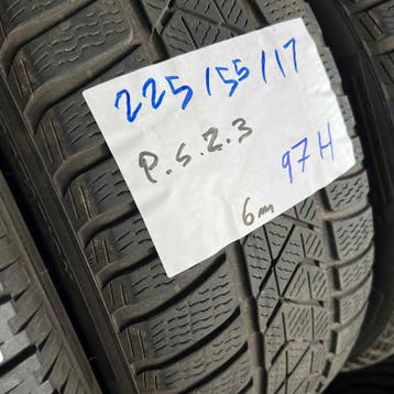 2 x Pirelli 225-55-17 97HWinterbanden 6mm, Gebruikt, 17 inch, Band(en), Personenwagen