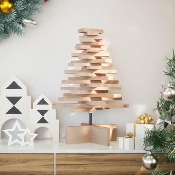 vidaXL Kerstdecoratie kerstboom 60 cm massief grenenhout, Diversen, Verzenden, Nieuw