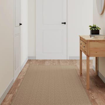 vidaXL Tapijtloper 80x150 cm sisal-look zandkleurig, Verzenden, Nieuw, Bruin