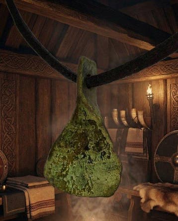 Viking periode Hanger in de vorm van een bijl. In goede
