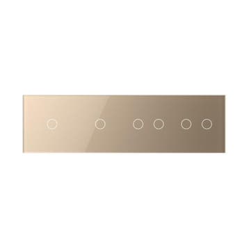 Livolo | Goud | 1+1+2+2 | Glasplaat, Ophalen of Verzenden, Nieuw