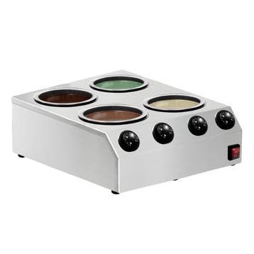 GGM Gastro | Chocoladesmelter - 4x 2L - 1,2kW | SCSGIC8 |, Verzenden