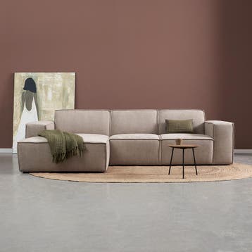 *WOONWINKEL* PEPP Interiors Play Beige Bank Met Chaise Longu, Verzenden, Nieuw