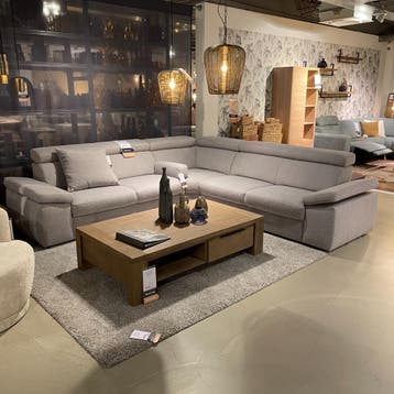 Hoekbank Temiso - Grijs - Pronto Wonen, Huis en Inrichting, Banken | Bankstellen, Hoekbank, Nieuw, Ophalen of Verzenden, 200 tot 250 cm