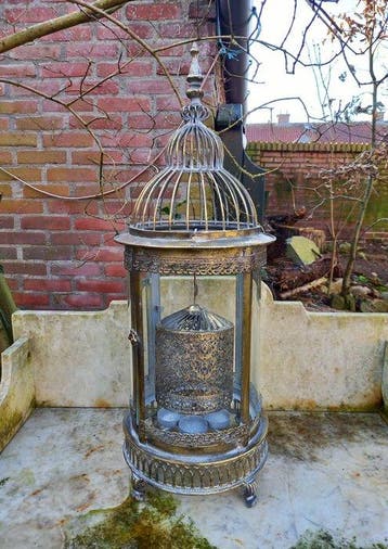 Lantaarn - Large Spinning Candle Lantern - 65 cm - Glas,