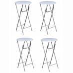 4x Bartafel Inklapbaar Wit | Laatste Stuk!, Huis en Inrichting, Tafels | Eettafels, 50 tot 100 cm, Vierkant, Modern, Overige houtsoorten