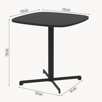 Bistrotafel Foggia tuin bartafel 70x70x75 cm antracietgrijs, Tuin en Terras, Verzenden, Nieuw