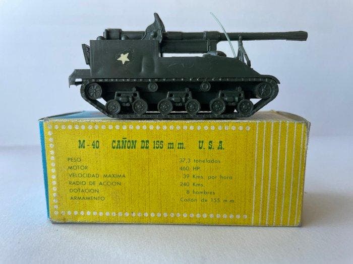 1:87 - Model militair voertuig - M40 Cañon 155 mm USA, Hobby en Vrije tijd, Modelauto's | 1:5 tot 1:12