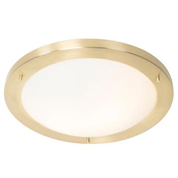 Moderne plafonnière goud 41 cm IP44 - Yuma, Huis en Inrichting, Lampen | Plafondlampen, Verzenden, Nieuw, Modern