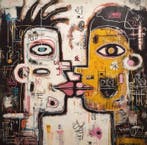 Eric Brumette - KISS ME LIKE BASQUIAT 10 - Toile L, Antiek en Kunst