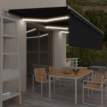 vidaXL Luifel automatisch rolgordijn LED windsensor 6x3 m, Verzenden, Nieuw