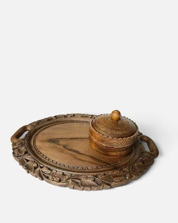Decoratief dienblad - Antikes edwardianisches Set aus, Antiek en Kunst