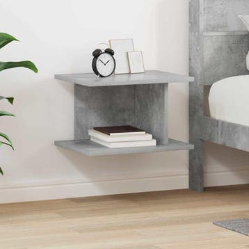 vidaXL Nachtkastje Beton Grijs 40 x 30 x 25 cm Bewerkt hout, Minder dan 45 cm, Verzenden, Nieuw, Minder dan 55 cm