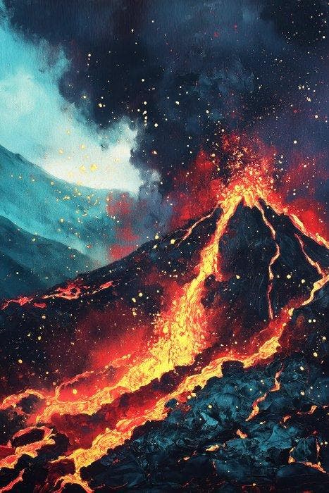 Iconica - Dramatic Nature Force - Unique 1/1 XXL (150x100, Antiek en Kunst, Kunst | Designobjecten