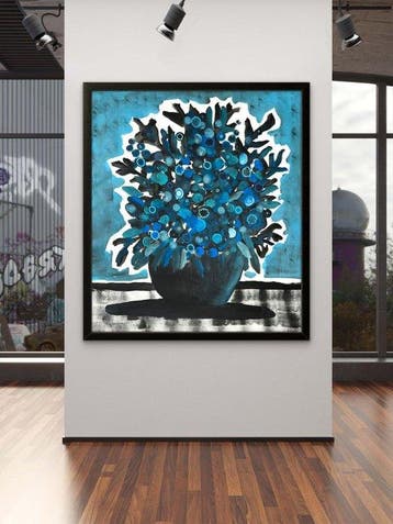 Miguel de Assunção - Blue stillness (XL Size Painting)