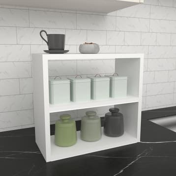 [en.casa] Keukenkast organizer 40x43,5x20 cm wit, Verzenden, Nieuw