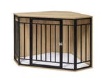 Hoek Hondenbench – Hout en Metaal met Kussen 111×67×60 cm, Dieren en Toebehoren, Hondenhokken, Verzenden, Nieuw