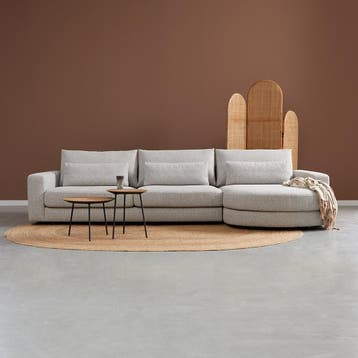 *WOONWINKEL* PEPP Interiors Como Grote Bank Met Ronde Chaise, Huis en Inrichting, Verzenden, Nieuw