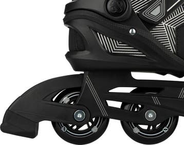 Nijdam Inline Skates Senior - Geo Glitz - Zwart - 44, Ophalen of Verzenden, Zo goed als nieuw