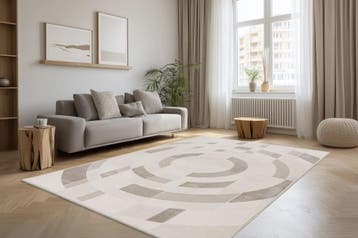 Modern Vloerkleed | Bergamo | Grafisch | Zilver | 120x170 cm, Huis en Inrichting, Verzenden, Nieuw