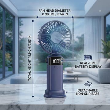 Draagbare USB Handventilator - Opvouwbaar, 3-in-1 Mini Burea, Verzenden, Nieuw