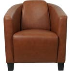 Leren fauteuil Press - Massif Armagnac (donkercognac) -, Nieuw, Ophalen of Verzenden, Eigentijds, Klassiek, Retro, Romantisch, Vintage