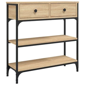Sidetable metaal/hout 72cm | Laatste Stuk!, Huis en Inrichting, Tafels | Sidetables, 50 tot 100 cm, Ophalen of Verzenden, Zo goed als nieuw