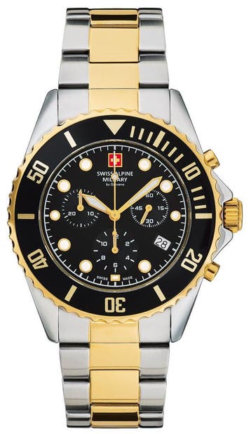 Swiss Alpine Military 7053.9147 Master Diver Chrono horloge, Overige merken, Staal, Verzenden, Polshorloge