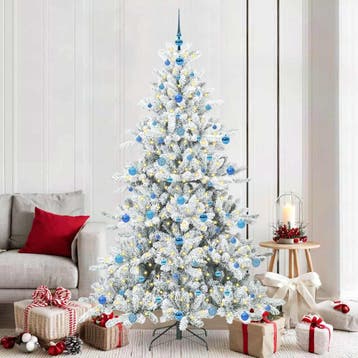vidaXL Kunstmatige Inklapbare Kerstboom Wit 210 cm PVC en, Diversen, Verzenden, Nieuw