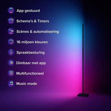 OP=OP Calex Smart vouwbare LED vloerlamp 24W 1000lm RGBW..., Ophalen of Verzenden, Nieuw