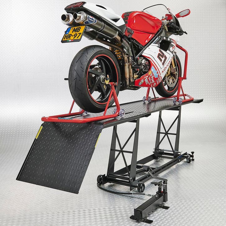 Datona Motorheftafel voet bediend met paddockstand set -, Motoren, Onderdelen | Merk-onafhankelijk, Nieuw, Ophalen of Verzenden