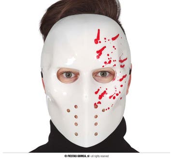 Masker PVC Hockey Masker met Bloed, Verzenden, Nieuw, Feestartikel