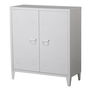 [en.casa] Kantoorkast Oripää metaal 90x80x33 cm wit, Verzenden, Nieuw
