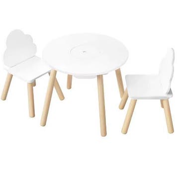 Kindertafel met 2 Stoelen en Wolkvormige Rugleuning, Verzenden, Nieuw