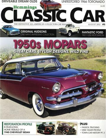 2012 HEMMINGS CLASSIC CAR MAGAZINE 95 ENGELS, Nieuw, Author