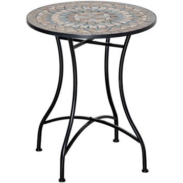 TRUUSK Mozaïektafel Rond Bistrotafel - Keramiek Mozaïekplaat, Verzenden, Nieuw