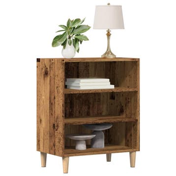 vidaXL Dressoir 57x35x75 cm bewerkt hout oud houtkleurig, Verzenden, Nieuw, Overige houtsoorten, Minder dan 50 cm
