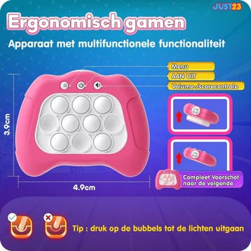 JUST23 Pop It Game Quick push - Roze - Pop It Controller, Ophalen of Verzenden, Zo goed als nieuw