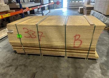Outletpartij 337 B-keus OSB 2500x1250x9mm 100st (=312,50mÂ²), Nieuw, Minder dan 4 cm, 15 m² of meer, Vloerisolatie