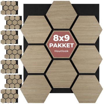Akoestische panelen Sonic Shield houtlook - donker eiken, Verzenden, Nieuw