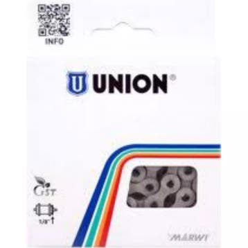 Union Ketting - Anti-Roest - 112 schakels - Titanium Grij..., Ophalen of Verzenden, Nieuw, Derailleur of Ketting
