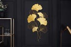 Elegante wanddecoratie GINKGO 110cm goud in filigrane, Ophalen of Verzenden, Nieuw