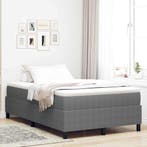 vidaXL Boxspringbed Lichtgrijs en wit. 120 x 190 cm Katoen, Verzenden, Nieuw
