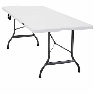 Buffettafel Tuintafel Wit Kunststof 220x70x72cm Opvouwbaar, Verzenden, Nieuw