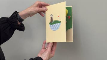 Wenskaart Golf - Golfclub Hole in One pop-up kaart, Verzenden, Nieuw