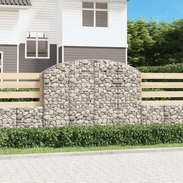 vidaXL Schanskorf gewelfd 200x30x140/160 cm gegalvaniseerd, 100 cm of meer, Verzenden, Nieuw, Metaal