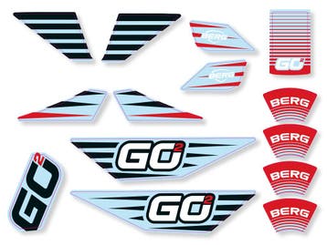 BERG-Onderdeel Ride-on - GO² SparX rood - Sticker set, Ophalen of Verzenden, Nieuw