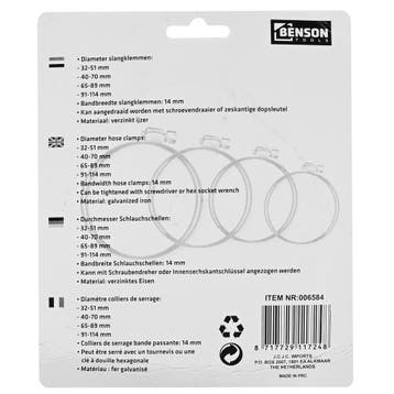 Benson 4-delige set slangklemmen - Jumbo afmetingen - Ban..., Ophalen of Verzenden, Nieuw